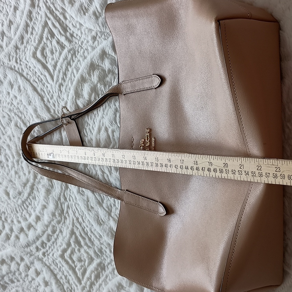 Coach Beige Leather Tote Bag - Picture 16 of 16